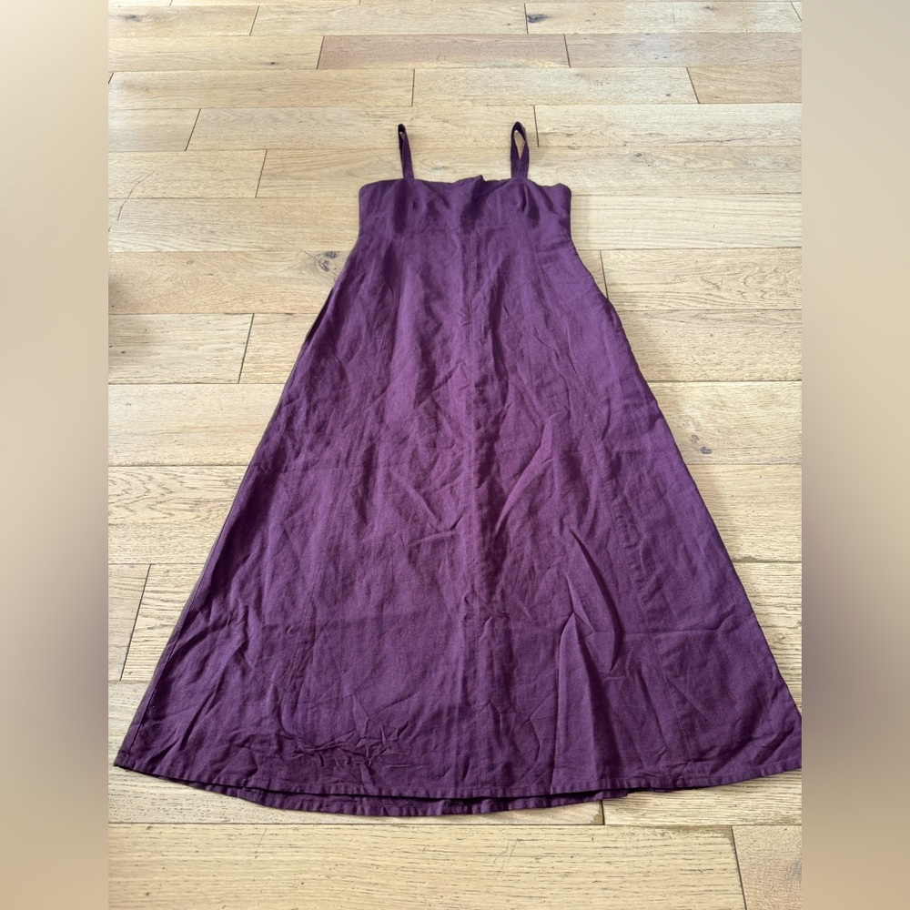 Natural fibers ✨ Adolfo Dominguez Purple Maxi Dress ✨ cotton and linen